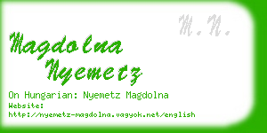 magdolna nyemetz business card